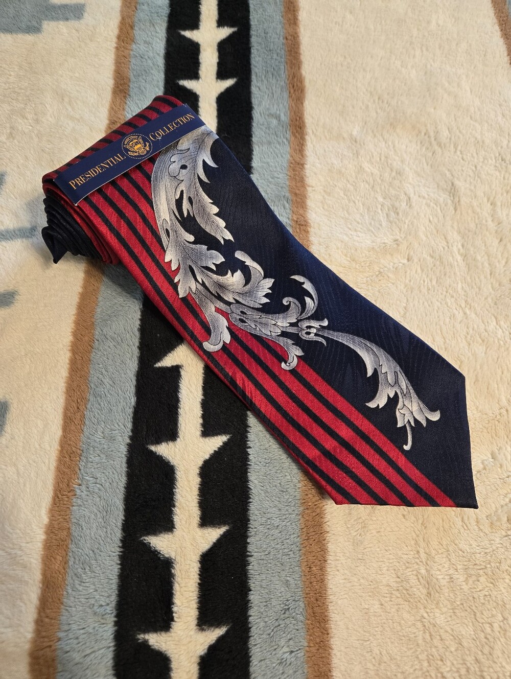 Presidential Collection By B. Brooks 2-Tone Silk Tie NWT